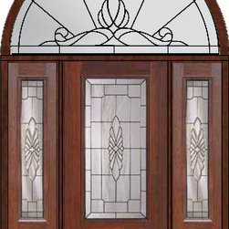 Prehung Side lights-Transom Door 80 Fiberglass Versailles 3/4 Lite - Front Doors