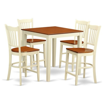 5 PC Counter Height Table And Chair Set-Pub Table And 4 Counter Height Chairs