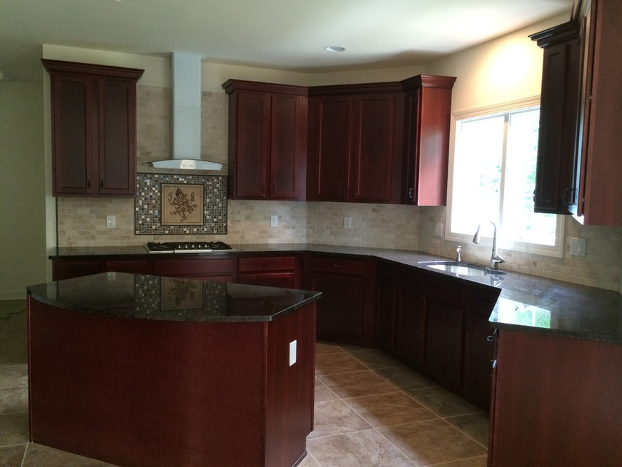 Kitchen Backsplash Tile-"Dancing Ganesh" installed