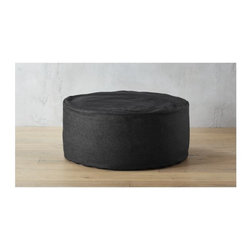 denim black pouf | CB2 - Floor Pillows And Poufs