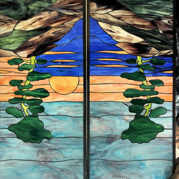 Art Glass Designs - Flowers, Birds, Trees, Grapes & More, - Volume-2
