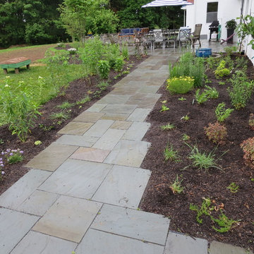 Willistown/Malvern native perennial garden and bluestone patio