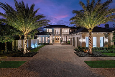 Transitional exterior home photo in Miami