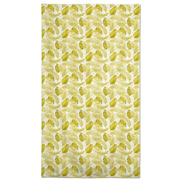 Coastal Yellow Leaves 58x102 Tablecloth