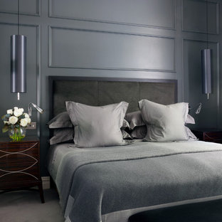 Modern inredning av ett sovrum