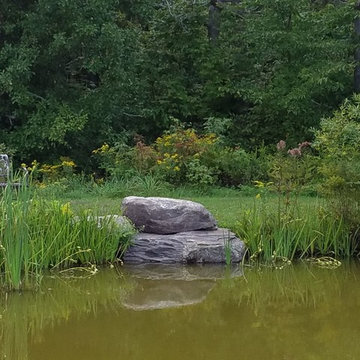 Rustic Getaway Patio and Pond