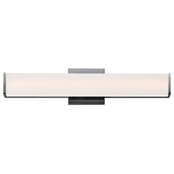 Baritone 1-Light LED Bathroom Vanity Light Vanity in Satin Nickel