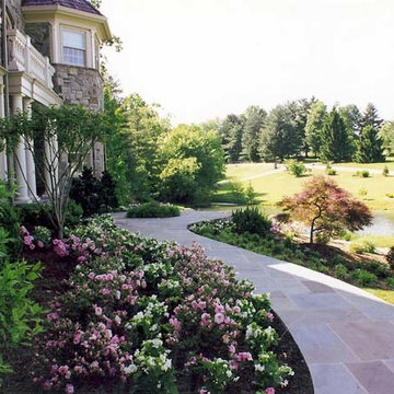 Flagstone Walkway with Perennial Garden