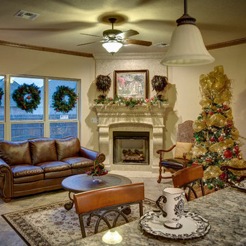 The Bella Sorrento - Traditional Living Room at Christmas