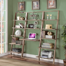 leaning bookcase