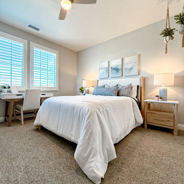 Guest Bedroom Redesign | Modern Textured Coastal Retreat