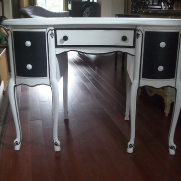 French Black and White Bedroom Suite Vanity - Custom