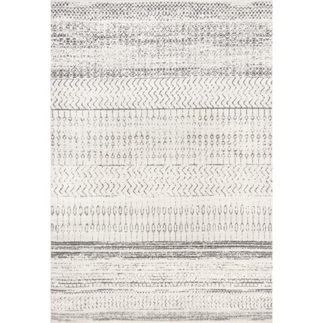 Nuloom Nova Stripes Contemporary Area Rug, Grey 6'7"x9'