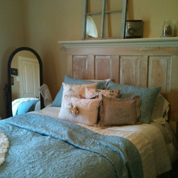 4 panel queen size vintage door headboard - Headboards