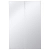 Bathroom Medicine Cabinet, Aluminum, Recessed/Surface Mount, 24"x36"