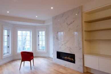 Living room - contemporary living room idea in Toronto