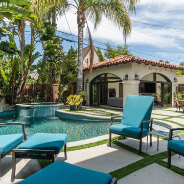 West Hollywood Spanish-Style Pool House Transformation