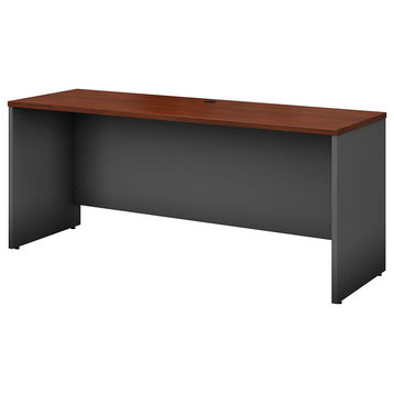 Modern Desk, Rectangular Top With Grommets for Cable Management, Hansen Cherry