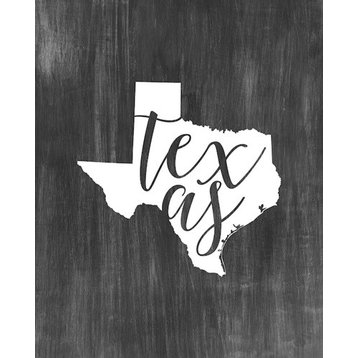 "Home State Typography, Texas" Woven Blanket 60"x80"
