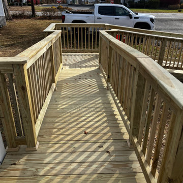 Pressure treated wood Handicap Ramp