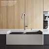 VIGO Oxford Single Basin Farmhouse Kitchen Sink With Accessories, 33"