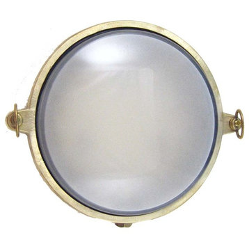 Modern Round Open Light (Indoor / Outdoor), Unlacquered Brass, Interior (Dry) Lo