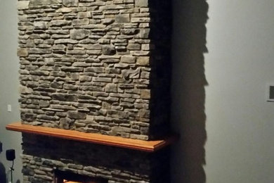 Boral Southern Ledge stone fireplace remodel