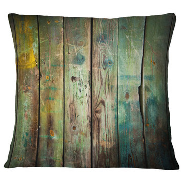 Old Wood Pattern Contemporary Throw Pillow, 16"x16"