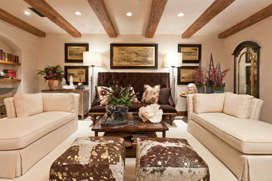 Inspiration for a timeless home theater remodel in Los Angeles