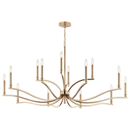 Malene Chandelier, Champagne Bronze, 52.75 Inch