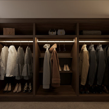 Attic room built in wardrobes