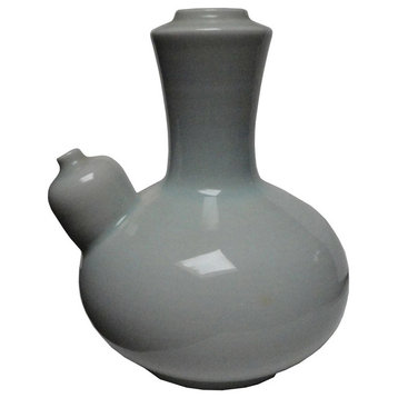 China Porcelain Light Green Display Decorative Pot Vase