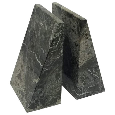 6" Tepared Bookends Green Marble