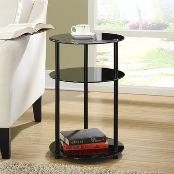 Designs2Go Classic Glass 3 Tier Round Table