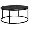 Palliser Furniture, Julien Round Cocktail Table, Black Base, Black Marble Top