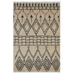 Bareens Designer Rugs - Modern Moroccan Ronnie Beige/Gray Wool Rug 3'9"x6'2" - Hand knotted from finest quality wool, this stunning fashionable handmade Moroccan rug also known as a shag rug is crafted by skilled artisans with trendy and elegant design and sophisticated modern pattern creating a compelling focal point in any living area. The Moroccan rug featuring a stunning global inspired design that endure at the forefront of contemporary trend. The meticulously plush pile constructed in great quality wool, features luxurious texture and appearance adding softness, warmth and comfort to any room.