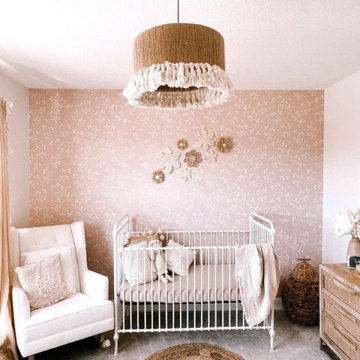 Baby Girl's Light Pastel Nursery Design