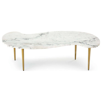 Jagger Marble Cocktail Table, White