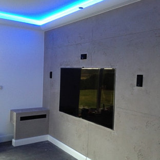 Home theater - contemporary home theater idea in Hamburg
