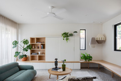 Living room - scandinavian living room idea in Sydney
