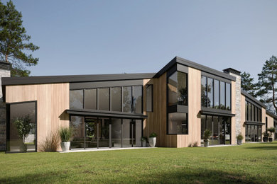 Inspiration for a contemporary house exterior remodel in Edinburgh
