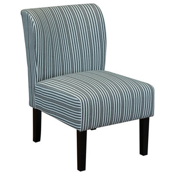 Sauzon Stripe Upholstered Chair, Black