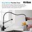 32" Undermount Stainless Steel Kitchen Sink, Pull-Down Faucet SSMB w Dispenser