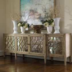 Sanctuary Four Door Mirrored Console - Products