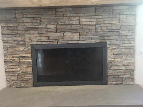 Stacked Stone Gaps, How To Put Stacked Stone On A Fireplace