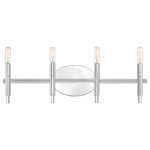 Designers Fountain - Jesa 4-Light Bath Light, Chrome - Simple minimalist design characterized by clean lines. The Jesa collection makes simplicity a thing of beauty.
