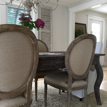 Farmstyle dining in this renovated coastal home
