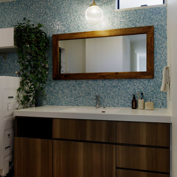 デザインと機能を兼ね備えた洗面室