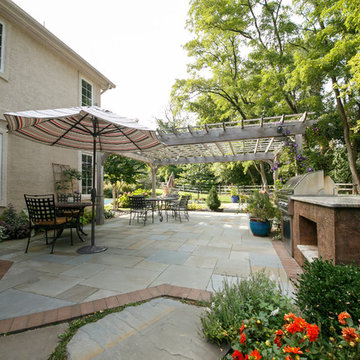 Flagstone Patios, Cook Station and Pergola