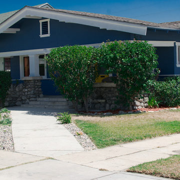 White & Blue-Exterior Residential Home-Los Angeles